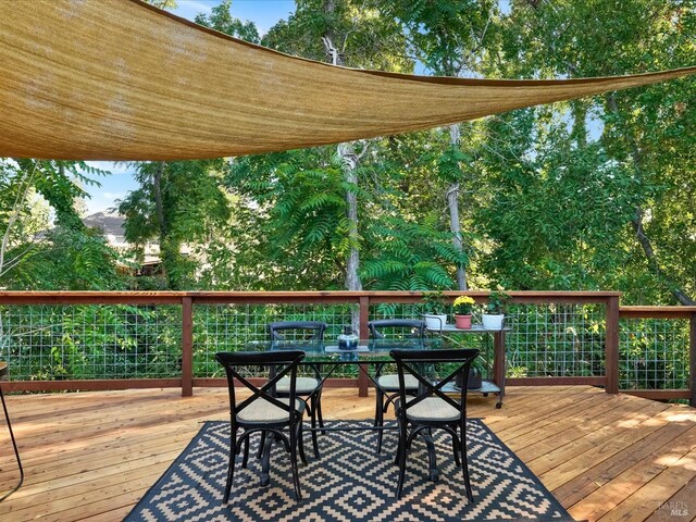 view of wooden terrace