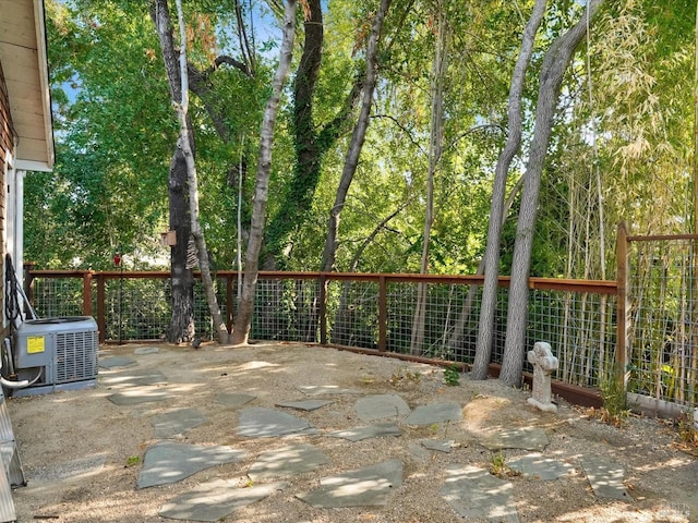 view of patio with central AC