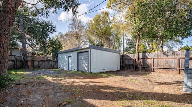 exterior space featuring a fenced backyard