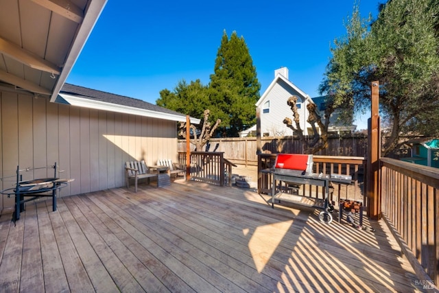 view of wooden deck