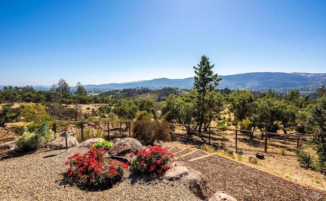 property view of mountains featuring a rural view