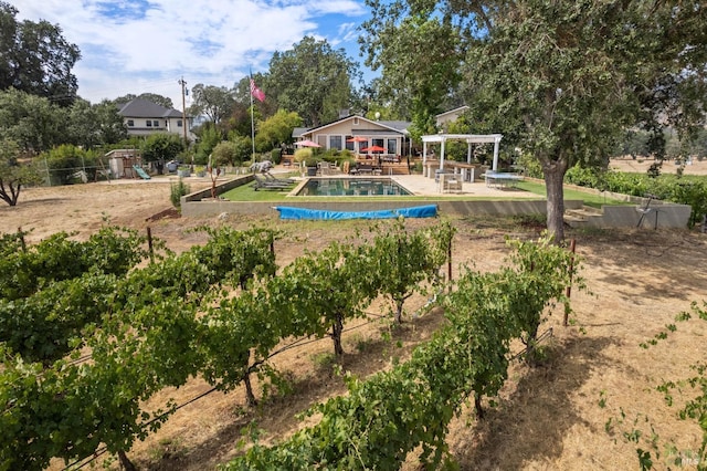 view of pool featuring a pergola