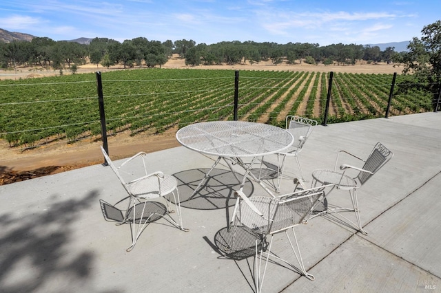 view of patio featuring a rural view