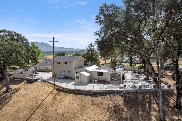 exterior space with a mountain view