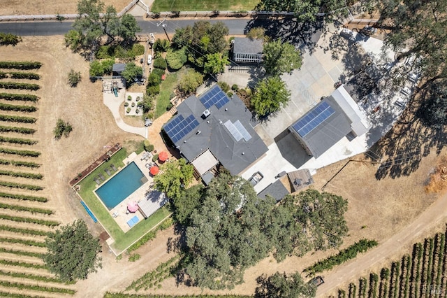 aerial view featuring a rural view