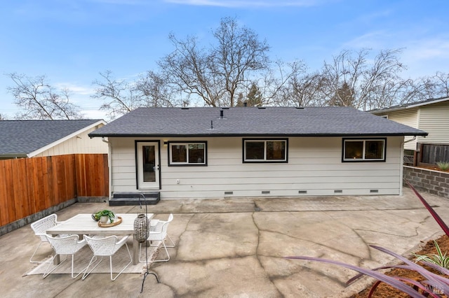 back of property featuring a patio area