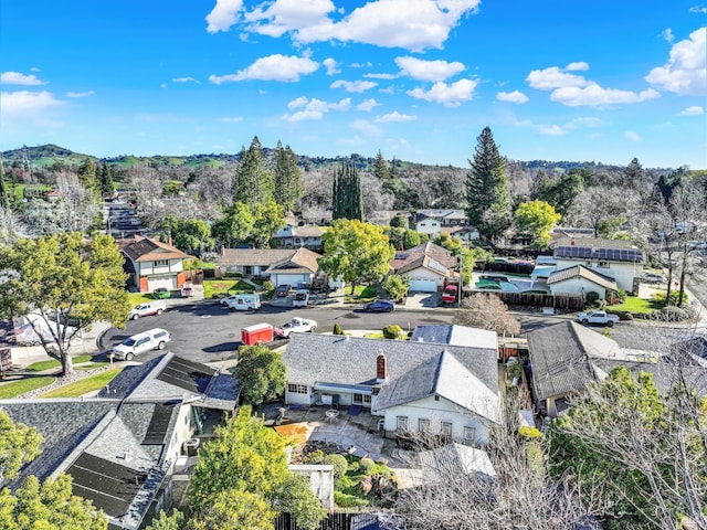 drone / aerial view featuring a residential view