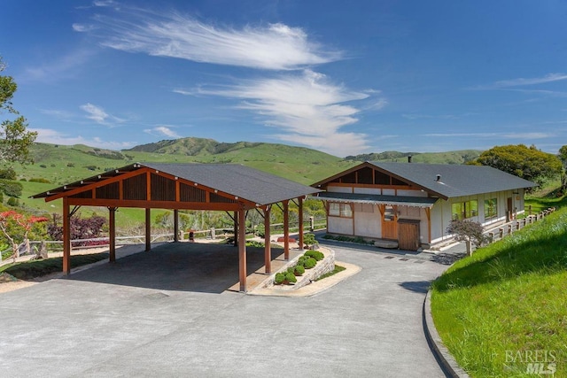 view of home's community featuring a mountain view