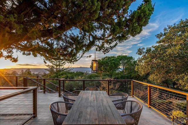 view of deck at dusk