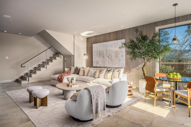 1212 Oak Knoll Ave, Napa, CA 94558 - living room with stairs and recessed lighting