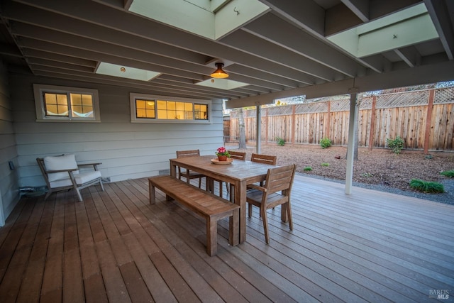 view of wooden terrace