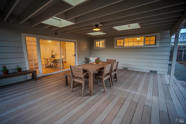 view of wooden terrace