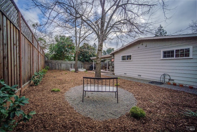 view of yard featuring a patio