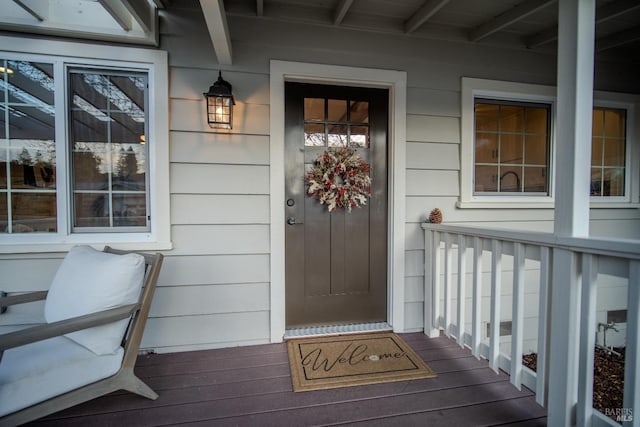 view of doorway to property