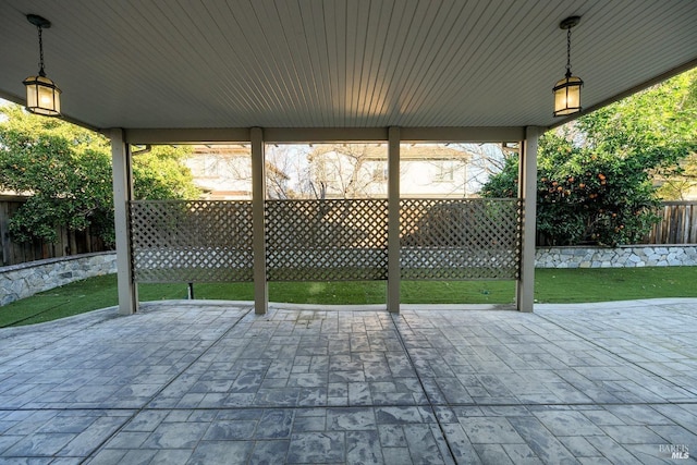 view of patio / terrace with fence