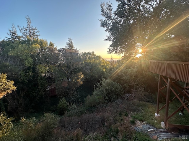 view of nature at dusk