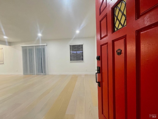 entryway featuring light wood-type flooring