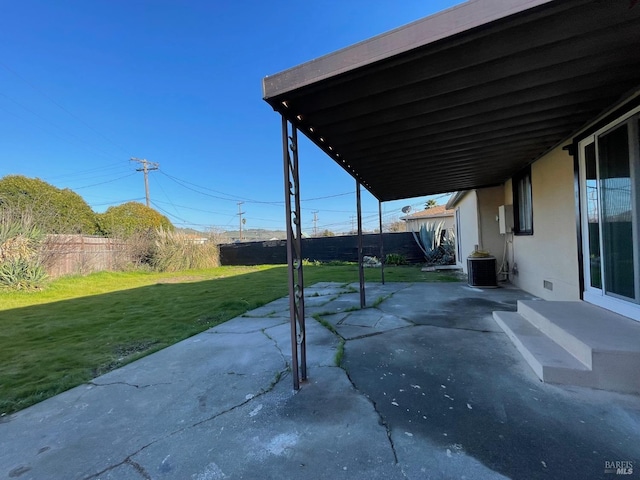 view of patio / terrace featuring central AC