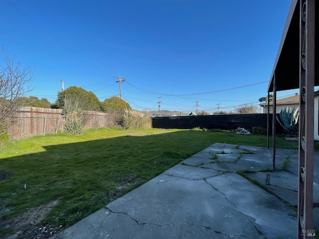 view of yard featuring a patio area