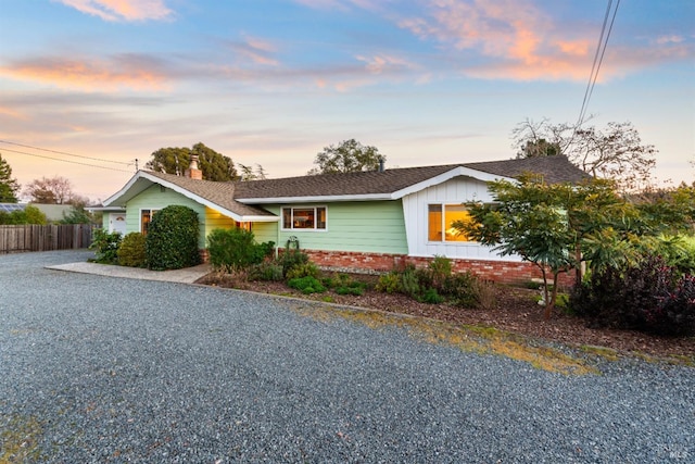 view of ranch-style house