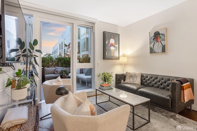 555 Fulton St Unit 214, San Francisco, CA 94102 - living room featuring wood finished floors