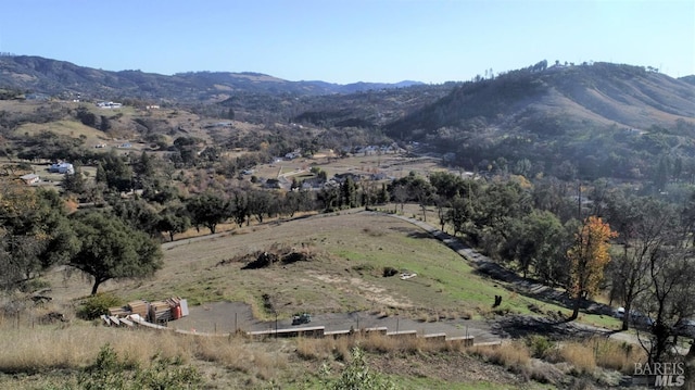 mountain view with a rural view