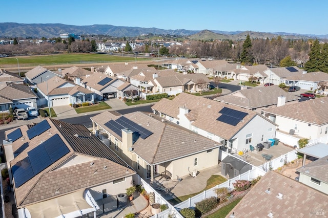 aerial view featuring a mountain view