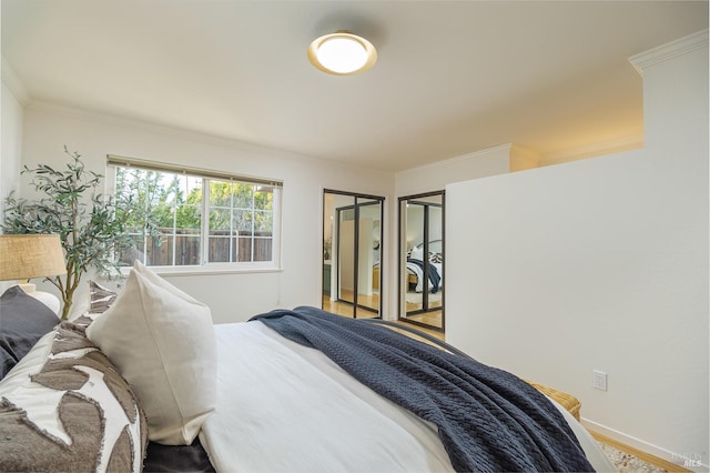 bedroom featuring ornamental molding