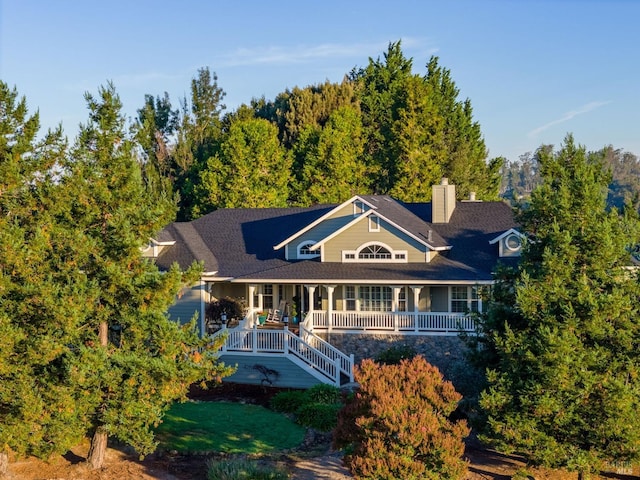 view of front of house with a porch