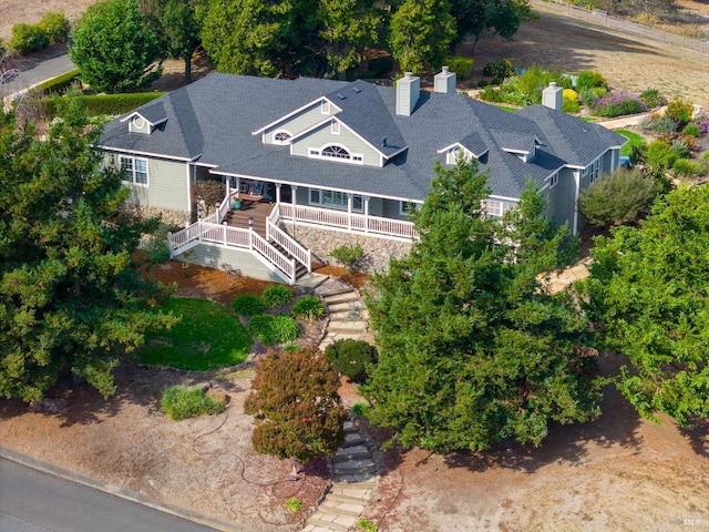 birds eye view of property