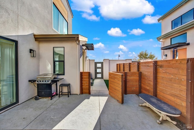 view of patio featuring area for grilling