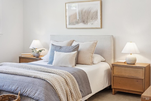 bedroom with carpet floors