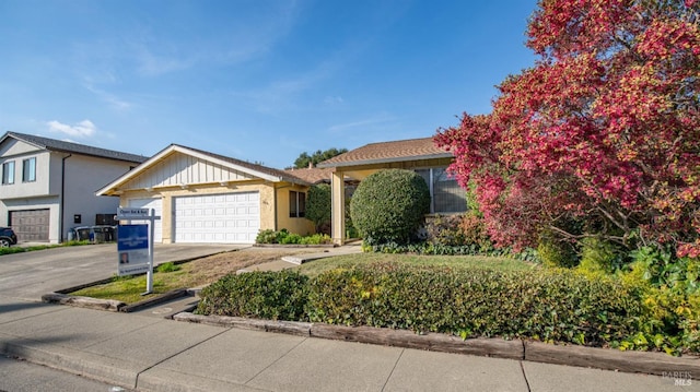 view of front of home featuring a garage