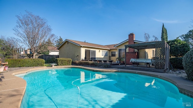 view of pool featuring a pergola