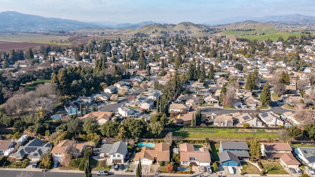 aerial view featuring a mountain view