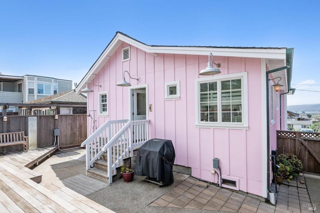 back of house with a patio area