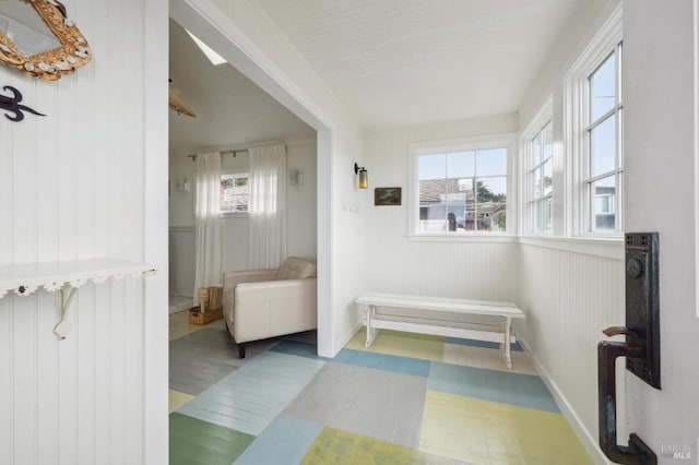 interior space featuring radiator heating unit