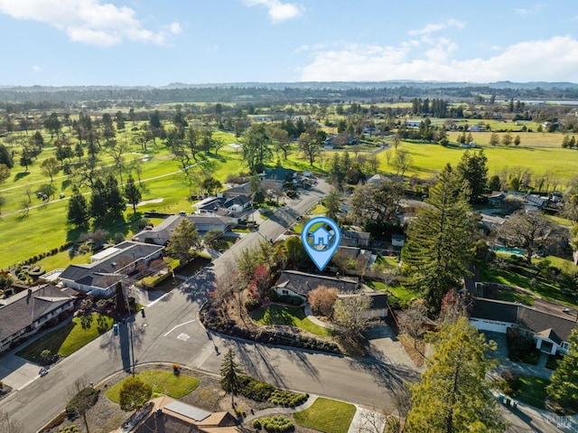 bird's eye view with a residential view