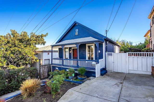 bungalow featuring covered porch