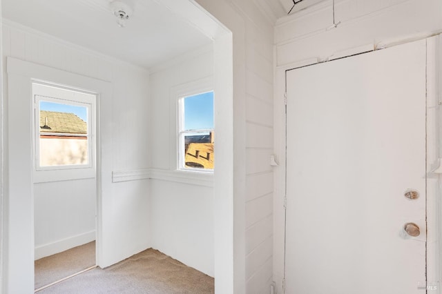 interior space featuring a wealth of natural light and ornamental molding