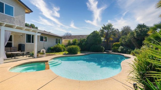 view of pool featuring a patio area