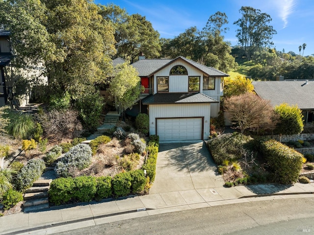 view of front of house featuring a garage