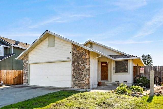 view of front of house featuring a garage