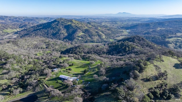 aerial view featuring a mountain view