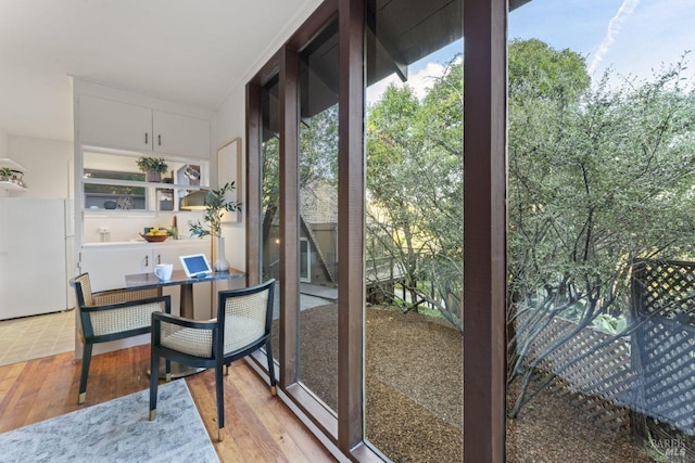 view of sunroom