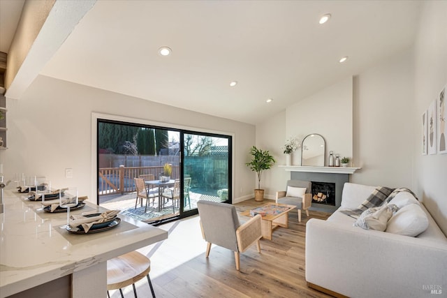 1779 Monarch Dr, Napa, CA 94558 - living room featuring lofted ceiling and light hardwood / wood-style flooring