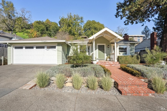 view of front facade with a garage