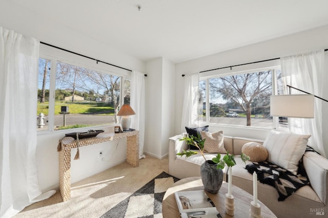 view of carpeted living room