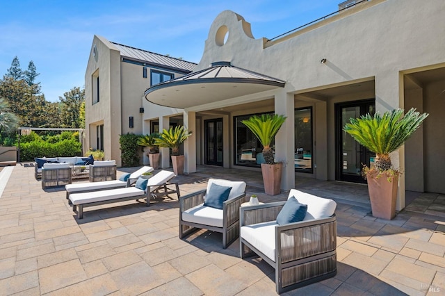 view of patio / terrace featuring an outdoor living space