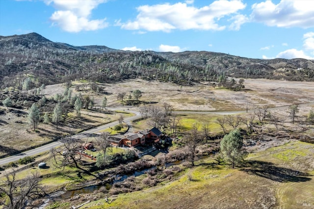 property view of mountains with a rural view